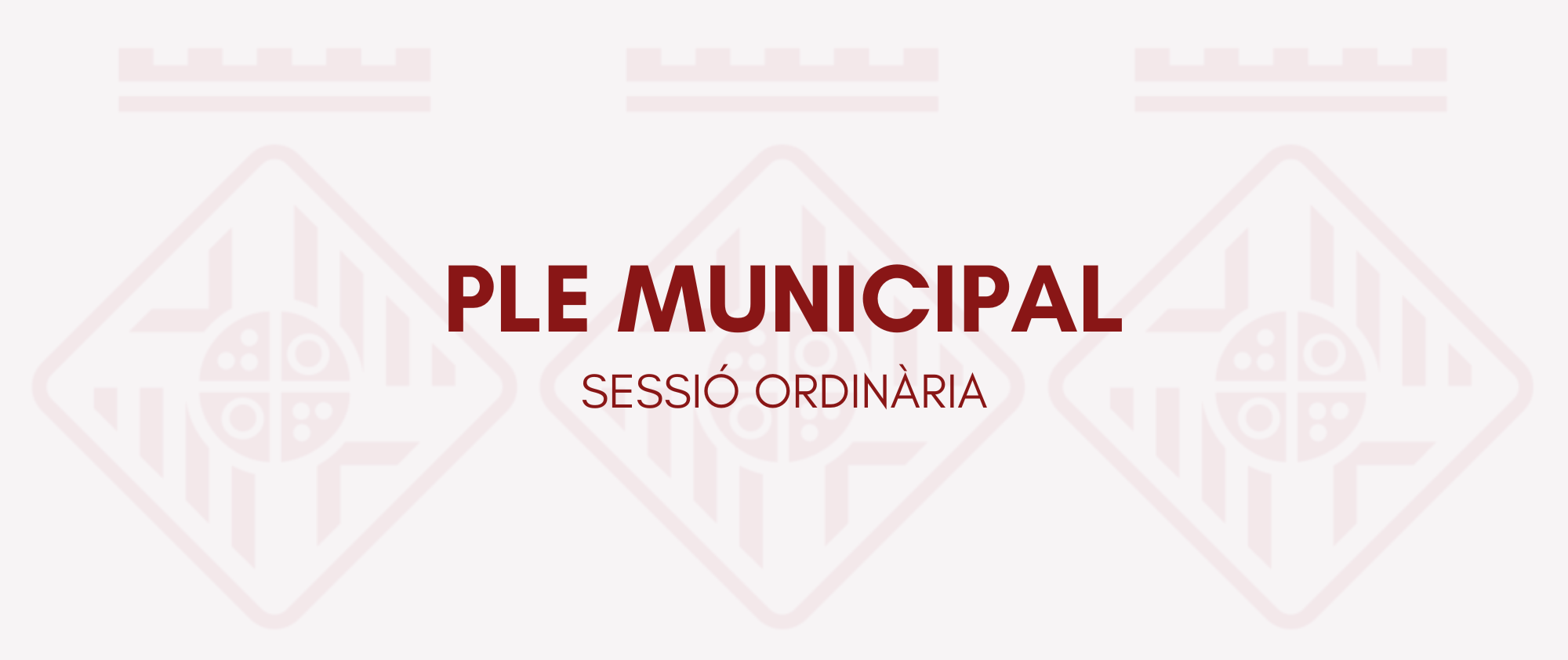PLE MUNICIPAL: sessió ordinària de dimecres 18 de març de 2026 a les 19:30