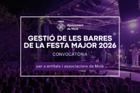 Convocatòria per a entitats per a la gestió de les barres de la Festa Major de Moià 2026